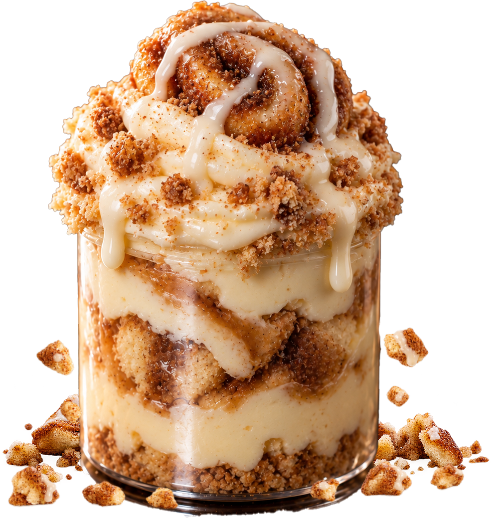 Cinnamon Roll Cheesecake Jar